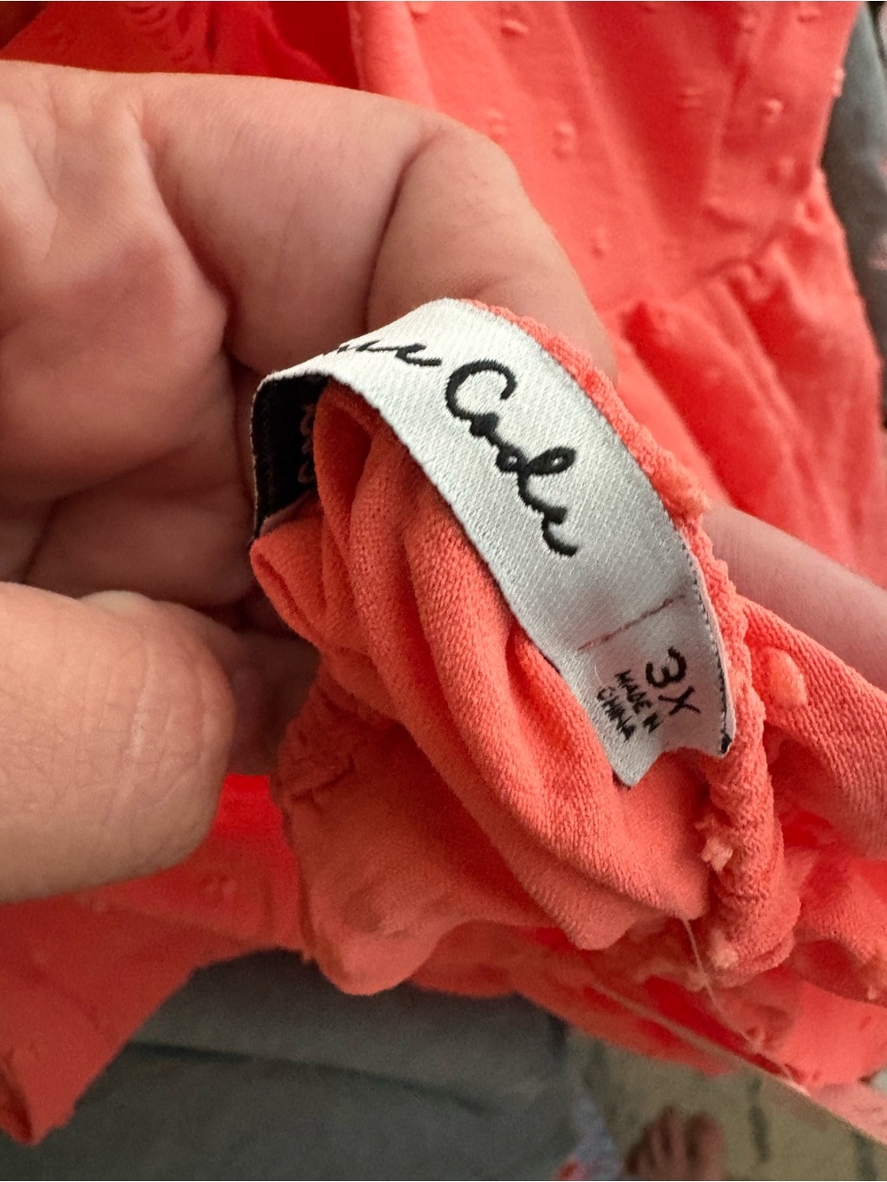 Culture Code | Sugar Coral Empire Line Ruffle Sleeve Dress 3X - Picture 2 of 3